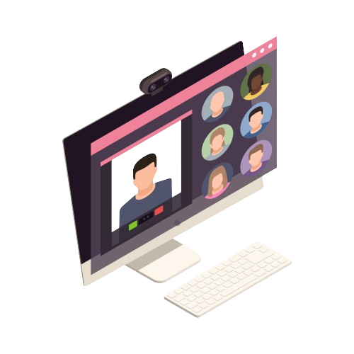 Security & Surveillance concept with cameras and monitoring equipment on digital display