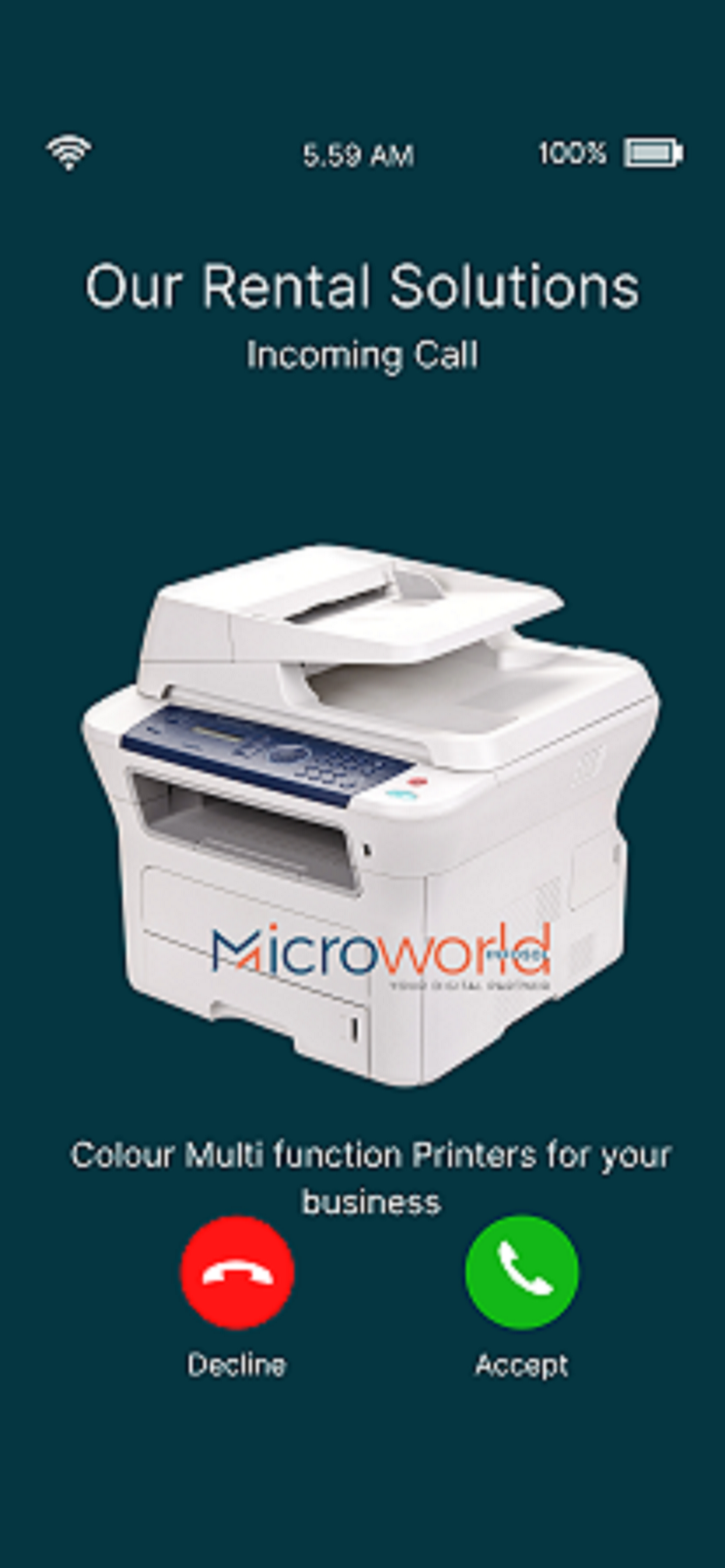 Screenshot of Microworld Infosol's dashboard showing various IT solutions and services options