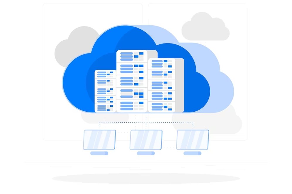 Cloud management illustration depicting seamless integration and efficiency in digital operations.
